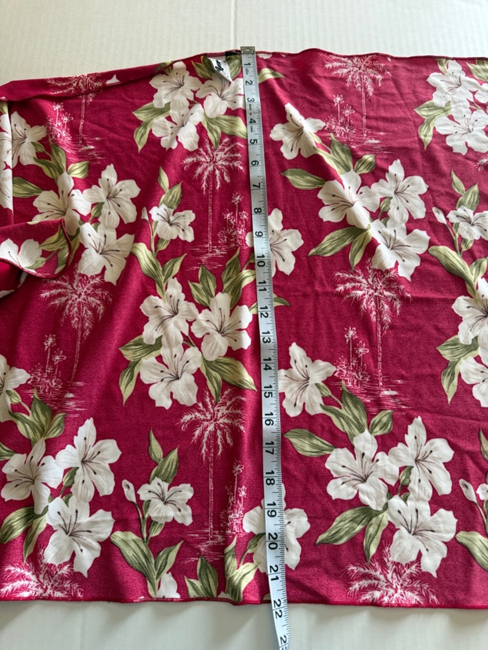 LEILANI Tropical Red Floral Tie-Waist Swim Sarong Cover-Up ONE SIZE - Picture 4 of 7